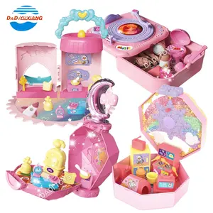 Hot Selling Vacuum Bottle Handbag Record Player Girl Pretend Play Toy, Make Up Dressing Perfume Bottle Game Toys For Girl