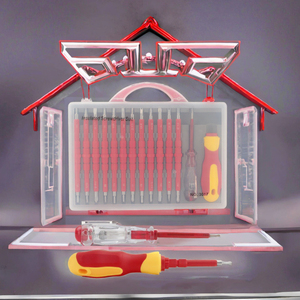 Jeu de <span class=keywords><strong>tournevis</strong></span> cruciformes et plats de 26 pouces de qualité industrielle, boîte à outils combinée pour <span class=keywords><strong>électricien</strong></span>, en plastique et acier, pour usage domestique - Product Image 4