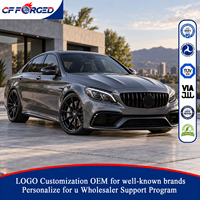 Jantes en alliage forgé monobloc de luxe 19 20 pouces noir brillant 5x112 à 5 branches pour Mercedes AMG C63 Coupé