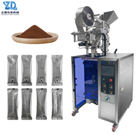 Machine de remplissage à vis sans fin pour poudre fine, sachets à coins arrondis, pour café instantané et matcha, avec ensacheuse et scelleuse industrielle pour sachets allongés