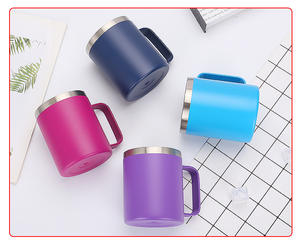 12 oz faible QUANTITÉ MINIMALE <span class=keywords><strong>DE</strong></span> COMMANDE réutilisable tasse <span class=keywords><strong>d</strong></span>'<span class=keywords><strong>eau</strong></span> en acier inoxydable personnalisé café chaud tasse avec poignée - Product Image 4