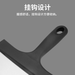 Teppanyaki Spatula Stainless Steel Black Handle Multi Function BBQ Cleaning Tool - Product Image 5