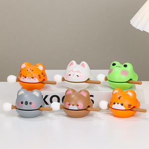 Stress Relieving Wooden Fish <b>Desk</b> Decor Multi Piece Plastic Zen Style Office Accessory Birthday Gift For Female Friends - Product Image 1