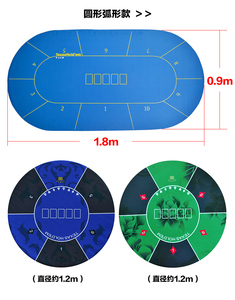 แผ่นรองเล่นโป๊กเกอร์ทำจากยางขนาดใหญ่พิเศษเสื่อปูโต๊ะไพ่นกกระจอกทรงกลมขนาดใหญ่ออกแบบโลโก้ได้ตามต้องการ - Product Image 2