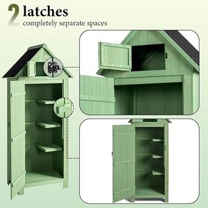 Casetta da Giardino <span class=keywords><strong>in</strong></span> <span class=keywords><strong>Legno</strong></span> <span class=keywords><strong>per</strong></span> Esterni, Armadio Porta Attrezzi da Esterno con Chiusura di Sicurezza, Organizzatore <span class=keywords><strong>per</strong></span> Patio - Product Image 3