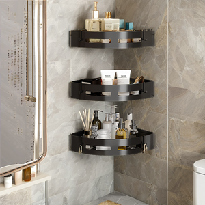 Organizador de Almacenamiento Multifuncional Moderno de Plástico de un Solo Nivel, Tipo Piso, Sin Perforaciones, para Sala de Estar - Product Image 2