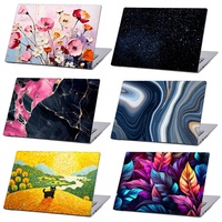 Autocollant personnalisé pour coque de MacBook, Dell, HP, motif floral, géométrique, marbré, espace, feuille, taille générale 40*28cm