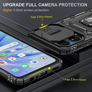 Funda Protectora para Teléfono con Cubierta Deslizante para Lente, Antigolpes, 2 en 1, con Anillo de Soporte, TPU y PC, para iPhone 13 12 14 <span class=keywords><strong>15</strong></span> 16 17 Pro Max - Product Image 4