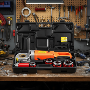 Máquina Eléctrica Roscadora de Tubos de 1/2 a 1 1/4 Pulgadas, Motor de Cobre, Kit Portátil Manual para Roscar Tubos - Product Image 2