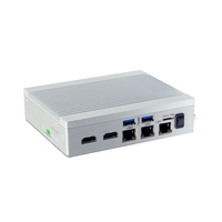 Ordenador industrial sin ventilador de carril Din, Mini caja de PC integrada, 3x 2.5GBE I225, Elkhart Lake ATOM X6413E / J6412