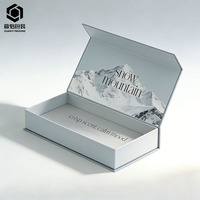 Boîte cadeau personnalisée en carton de luxe, magnétique, faite à la main, recyclable, design gaufré, matériaux recyclés, doublure en éponge, cosmétique