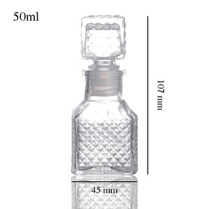 Riciclabile bottiglia di <span class=keywords><strong>liquore</strong></span> in vetro Mini piccolo 50Ml vuoto Decanter con tappo Tequila Whisky <span class=keywords><strong>liquore</strong></span> bottiglia di vetro - Product Image 5