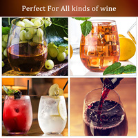 BST 16oz verre à vin en plastique incassable sans tige tritan lavable au lave-vaisselle