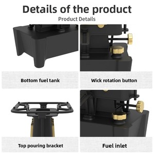 Réchaud à kérosène en acier inoxydable avec flamme visible ; Lampe à kérosène adaptée au camping et à la cuisine au feu de camp - Product Image 6