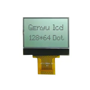 Low Power Consumption Display Monochrome LCD Panel 128x64 COG+FPC 12864 LCD Screen Supplier