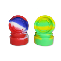 Pot en silicone pour tabac 24 mm*29 mm, 35 mm*55 mm, pot en silicone manuel pour cire 3 ml, 15 ml, boîte à miel en silicone, couleurs assorties