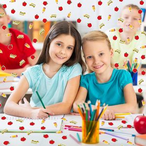 Set Regalo per il Primo Giorno di Scuola con Coriandoli, Mela e Matita per Decorazioni Festa in Classe - Product Image 2