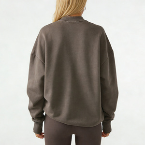 <span class=keywords><strong>Felpa</strong></span> da Palestra Ecologica Personalizzata per Donna, Maglione con Collo Tondo in Pile, <span class=keywords><strong>Felpa</strong></span> con Cappuccio in Cotone, Pullover Oversize di Lusso - Product Image 2