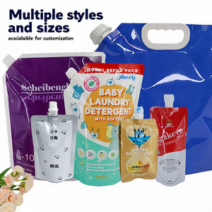 กระเป๋า10L 5L แบบยืนขึ้นสำหรับงานหนักถุงบรรจุภัณฑ์พลาสติก PE เก็บของเหลวสำหรับใส่เครื่องดื่มนมน้ำรุ่นที่กำหนดเอง - Product Image 5