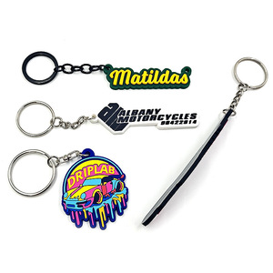 QY Custom Silicone Rubber Keychain Die Cut Logo <b>Key</b> <b>Ring</b> Waterproof Promotional Luggage accessories Gift - Product Image 2