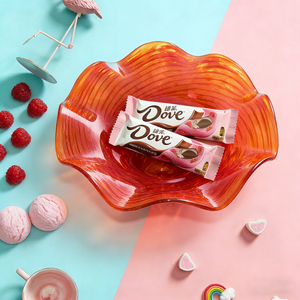 طبق زجاجي متعدد الألوان لتخزين الفواكه، تصميم فاخر غير منتظم الشكل، زينة لغرفة المعيشة والحفلات - Product Image 3