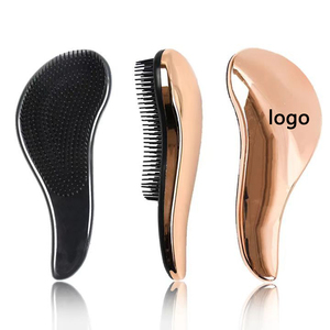 <span class=keywords><strong>Brosse</strong></span> à cheveux démêlante avec logo personnalisé Rose Gold Dry Wet Portable Massage du cuir chevelu pour les femmes Soft Matte Finishing <span class=keywords><strong>Top</strong></span> - Product Image 1