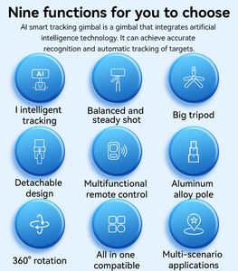Yesido SF23 360 Rotation AI suivi du visage intelligent télécommande multifonctionnelle en alliage d'aluminium pôle trépied <span class=keywords><strong>Selfie</strong></span> bâton - Product Image 3