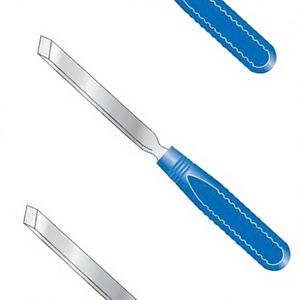 Cincel Capener de Acero Inoxidable, Cincel Manual con Mango de Acetal Azul Suregrip, 250 mm de Longitud, 6 mm de Ancho, Instrumento Quirúrgico con Certificación CE - Product Image 1
