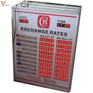 Pantalla LED de alta definición con control remoto, pantalla de tablero de tasa de <span class=keywords><strong>cambio</strong></span> de moneda personalizada <span class=keywords><strong>USD</strong></span> <span class=keywords><strong>EUR</strong></span> Cash 6 Digitals - Product Image 2