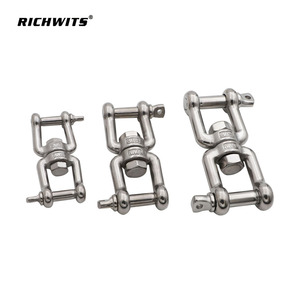 Grillete de acero inoxidable con pasador de tornillo de cabeza cuadrada, métrico, para gestión de cuerdas, eslabón de cadena giratorio en forma de D - Product Image 4