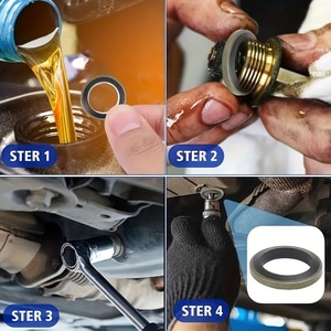 Kit de 130 joints de <span class=keywords><strong>bouchon</strong></span> de vidange de carter moteur automobile - Tailles M6-M16 avec joints de boulons de vidange, rondelles en <span class=keywords><strong>caoutchouc</strong></span> et joints remplaçables - Product Image 2