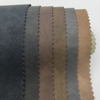 Tissu en cuir PU avec effet délavé, résistant à l'abrasion, pour vêtements et accessoires