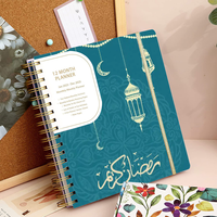 Carnet de planification Ramadan 2024 personnalisé A5, hebdomadaire, musulman, islamique, pour l'école, en papier, avec couverture en tissu PVC, cadeau, vente en gros à prix réduit