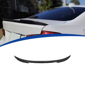 Bmw F30 Rear Spoiler <b>Black</b> Abs <b>Wing</b> Shaped Trunk Lip 3m Tape Installation - Product Image 1