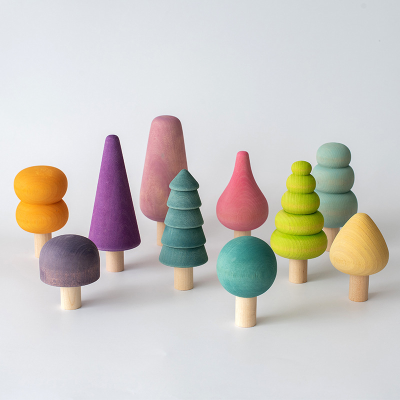 Nordic Ins Forest Colourful Wooden Trees