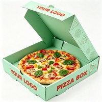 Cajas de Pizza Corrugadas de Material Reciclable de 8/9/10/12 Pulgadas Cuadradas, Cajas de Pizza para Llevar, Cajas de Comida para Entrega a Domicilio, Caja de Comida para Restaurante