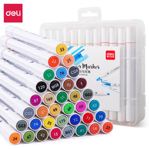 Deli Art Marker 12 Color Water Based DoubleEnded For Kids Painting Student Doodles - Product Image 4