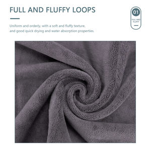 Toalla de baño de algodón de alta calidad 75*35cm no desechable reutilizable doble <span class=keywords><strong>Terry</strong></span> deportes ducha secado rápido toallas de baño para el hogar - Product Image 4