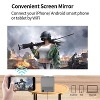 Proyector portátil con WIFI y para Bluetooth 8K 1080P HD Android9.0 Soporte conecta teléfonos móviles y USB para cine en casa