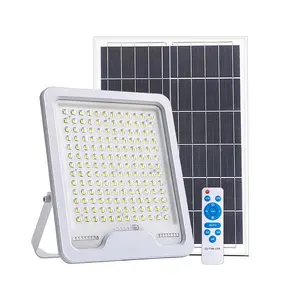 Güneş projektör yüksek lümen 300w Led bahçe ışıkları sokak açık Ip66 zamanlayıcı ile Lens güneş projektör