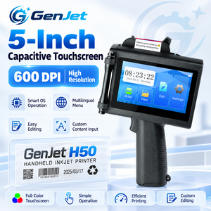 GenJet Handgehaltener Großschrift-Tintenstrahldrucker mit 50 mm Druckhöhe für Karton Chargendatum Logo QR-<span class=keywords><strong>Code</strong></span> und Barcode-Markierung - Product Image 2