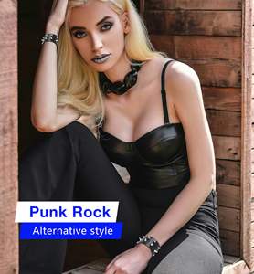 Bracelet de style européen et américain Punk <span class=keywords><strong>Rock</strong></span> Band Fashion Bracelet de haute qualité en cuir véritable et alliage avec clous - Product Image 5