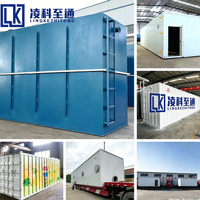 Station de traitement des eaux usées de chantier mobile intégrée, système de filtration des eaux usées, capacité de traitement de 1m³-10m³/heure, équipement de traitement des eaux