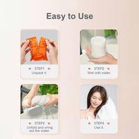 Serviette de bain jetable portable en coton à séchage rapide, technique tissée à forte absorption d'eau pour hôtels, débarbouillettes magiques, vente en gros