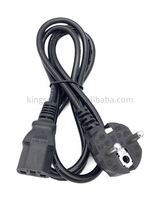 Pc H05vv-f 3g 0.75mm2 câble 6ft 3 broches 3 broches fil Kema Keur Eu 3 p prise vers Iec C13 câbles d'alimentation