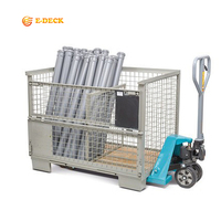 Système de chargement pliable en cage métallique personnalisée, palette en maille, conteneur IBC pliable