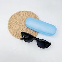 Étui à lunettes pliable pour enfants en plastique optique finition mate, emballage cadeau, marque HG, fermeture à pression