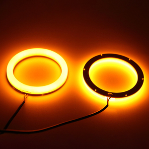 Blanc Jaune 2 Anneau Kit 70mm 80mm 90mm 100mm 110mm 120mm LED Coton Switchback Ange Yeux Plein Cercle Rond <span class=keywords><strong>Halo</strong></span> - Product Image 6