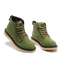 Bottes Martin en cuir véritable pour homme, bottes de travail en cuir de vachette pour l'extérieur, la moto et la randonnée