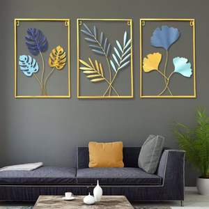 Cadre mural décoratif en métal doré S3 60x40cm pour salon, idéal pour l'affichage en hall, vente en gros directe usine, livraison directe - Product Image 2